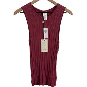 Joie Purple Maroon Knit Tank Top Size Medium New